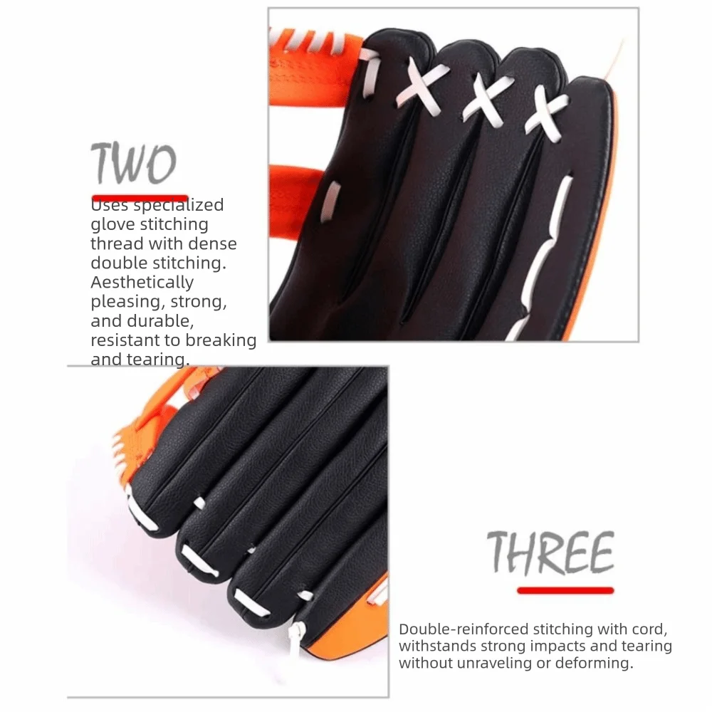 Durable Anti-Slip Baseball Glove PU Leather 10.5/11.5/12.5in Softball Gloves Professional Thickened Batting Gloves Outdoor Sport view 5