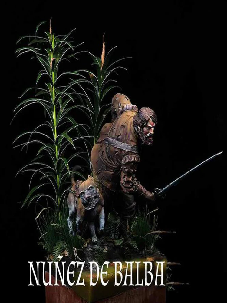 

Resin soldier 1/24 ancient freedom fighter with dog Model Unassambled Unpainted Figure Building Kit