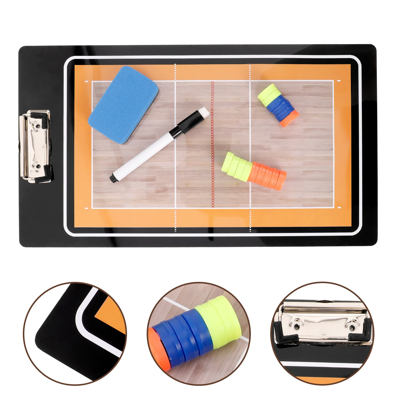 

Magnetic Tactical Board Portable Volleyball Pvc Coaching Clipboard Reusable Erasable Match Strategy Writing Sports Supply