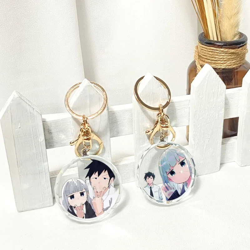 

Anime AHAREN SAN WA HAKARENAI Transparent Keychain Cosplay Acrylic Figure Keyring 2175 Kids Collection Toy