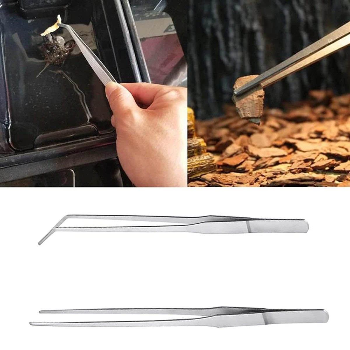 2PCS Long Aquarium Tweezers - 10.6\