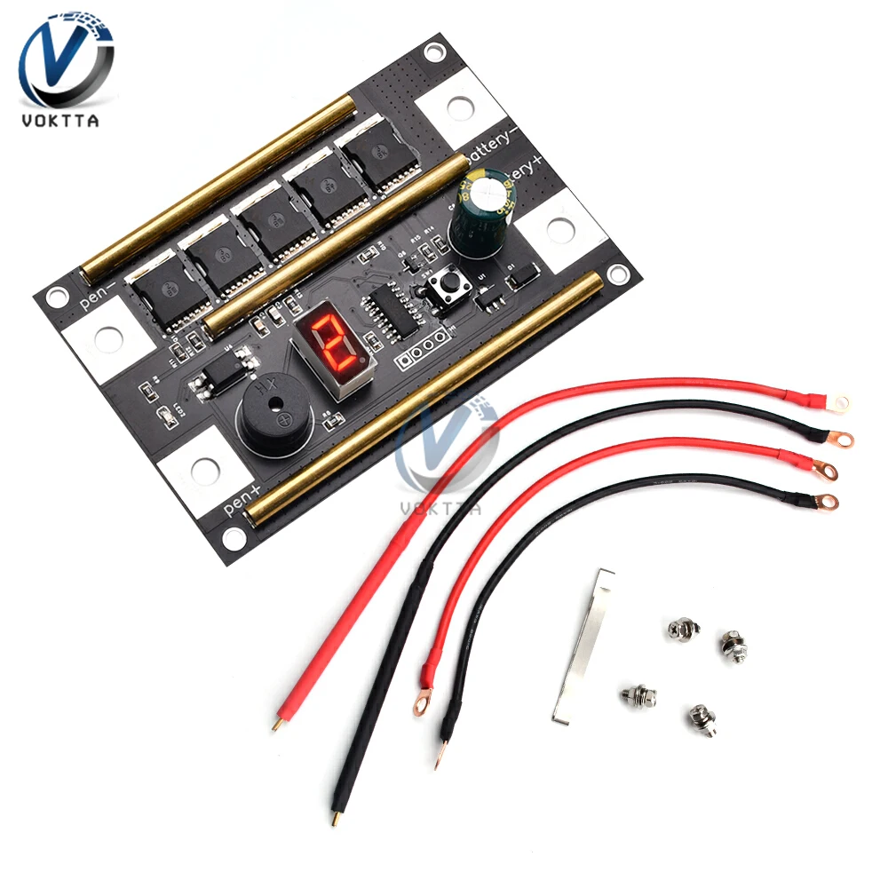 

Portable 12V 18650 Lithium Battery 5MOS Spot Welder Motherboard DIY Battery Spot Welder Set with 9 Gears Power Adjustment
