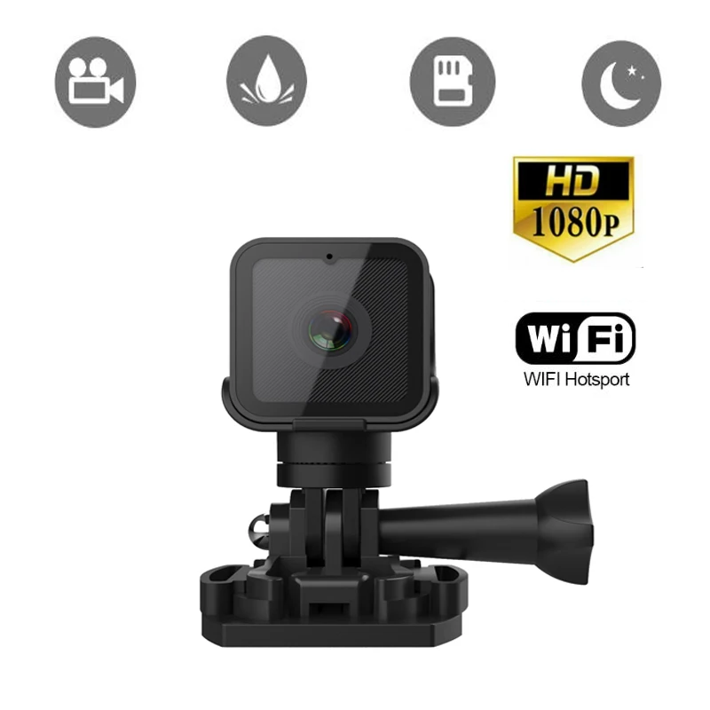 CS03 Mini Sport Camera 1080P HD Video Recorder IP67 Waterproof Body Micro Cam Night Vision WiFi Hotpot Motion Sensor Camcorder