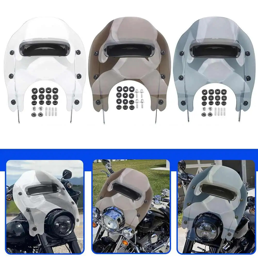 Motorcycle Fairing Windshield Front Wind Deflectors Windscreens Fits for Harley Road King FLHR/I 1994-2022, FLHRC/I 1998-2013