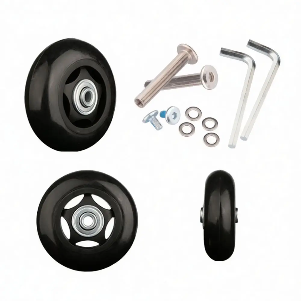 Replacement Suitcase Casters Silent Rubber Wheels Repair Accessories Durable Trolley Case Roller For Travel Bags Spare Parts