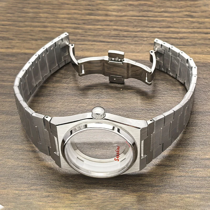 

NH35 Case PRX Super Player Case Sapphire Glass With Steel Band For NH35 NH36 4R 7S26 Movement 31.8mm Dial Mod PRX Men Watch Case