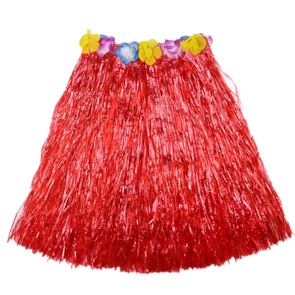 Ladies Women Hawaii Fancy Dress Grass Skirt Hula Hawaiian Full Charming 40CM image 6