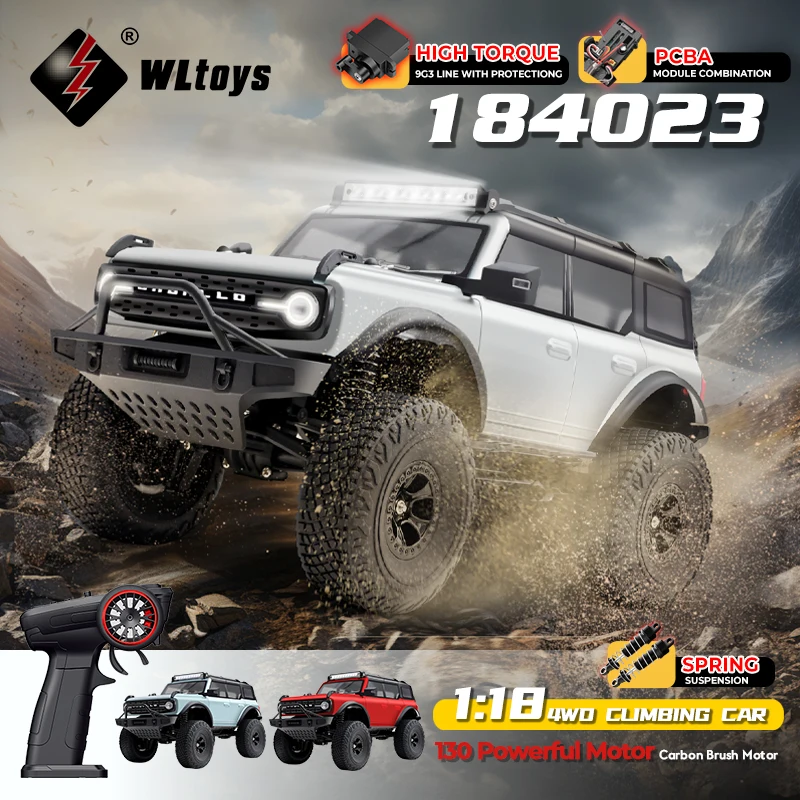 

WLtoys 184023 2,4G Радиоуправляемый автомобиль со светодиодной подсветкой 4WD 1/18 Автомобиль с дистанционным управлением RTR Профессиональный внедорожный альпинистский автомобиль Игрушка для подарка ребенку