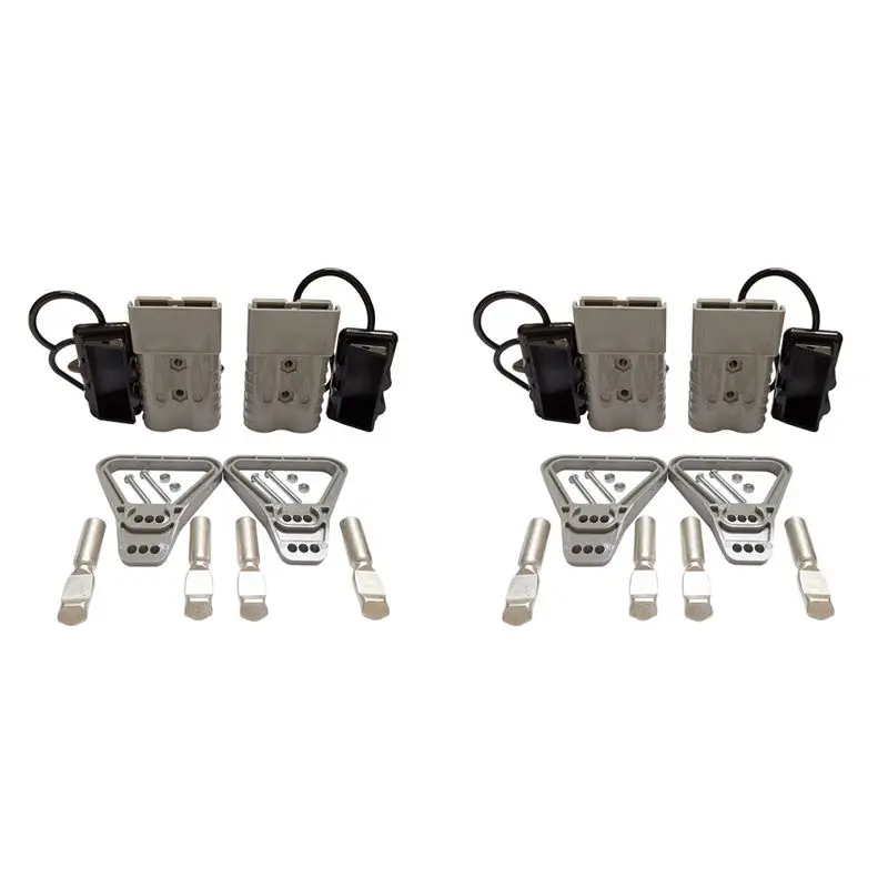 ABWP-4Pcs 350A 2AWG Battery Power Connector Cable Quick Connect Disconnect Kit For Connector For ATV Winch Gray