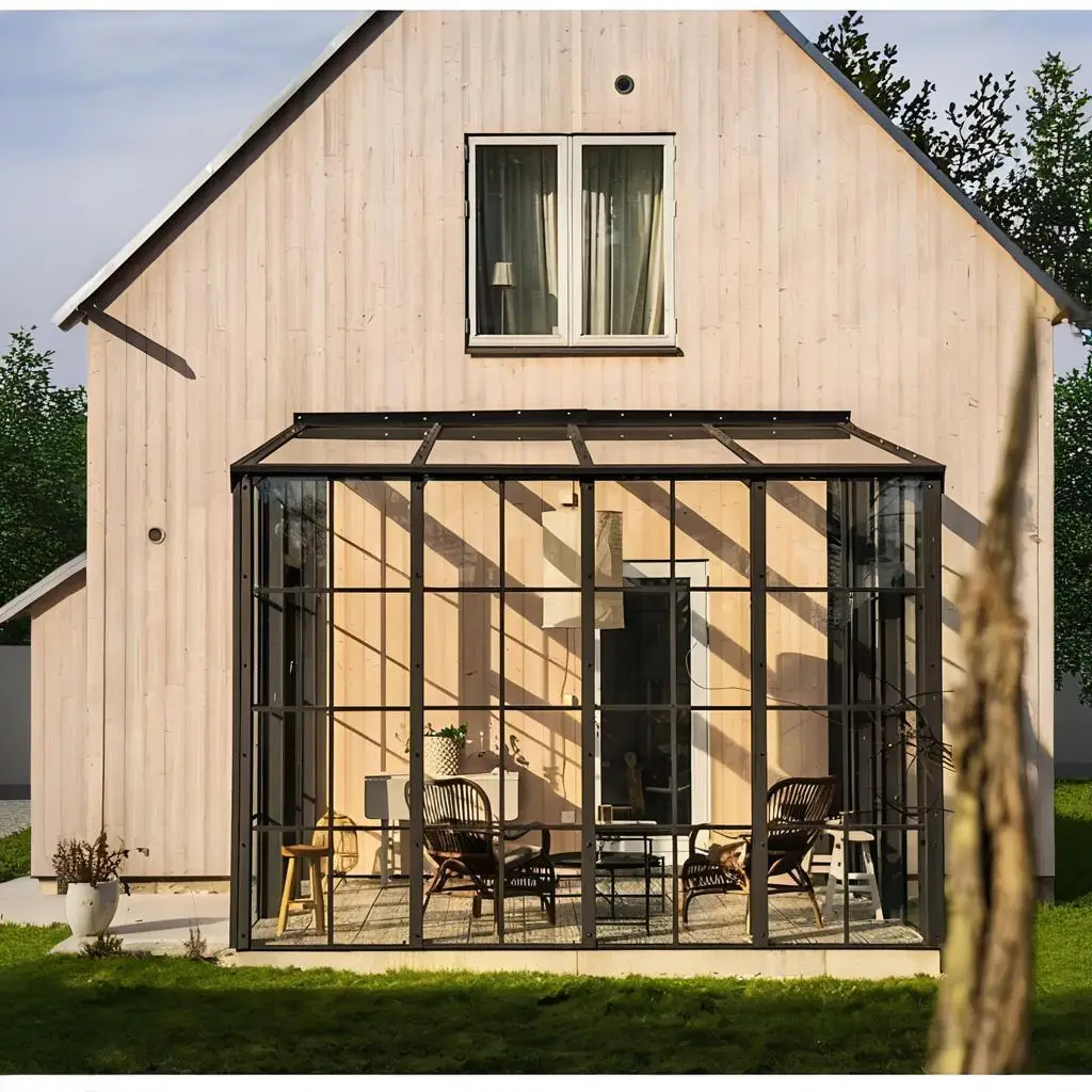 Sliding Door Sunrooms Front Entry Doors Double Glazed Aluminum Alloy Custom Garden Small Room Light-filled Spaces Offer