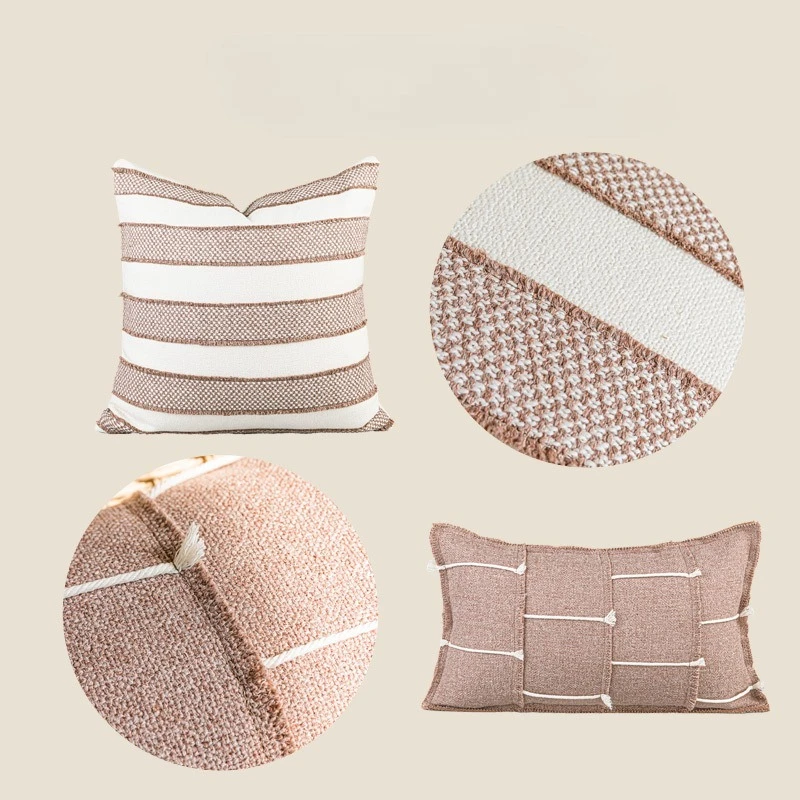 30X50/50X50CM Lotus Root Pink Throw Pillow Cover Modern Patchwork Stamping Cushion Cover Decor Home Decorative Pillowcase