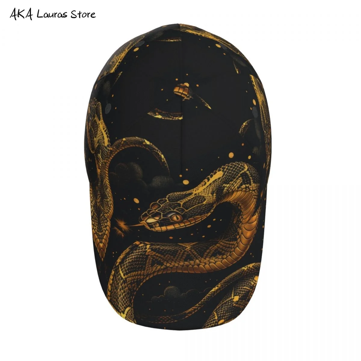 Golf hat men Baseball Cap Sports Golden Cosmic Serpent Snake Snapback Hat Fashion Outdoor Hip Hop Hats For Men Women Unisex