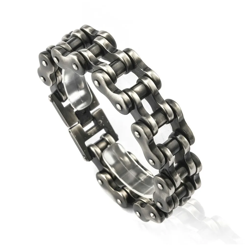 Mens Weight Bracelets Retro Motorcycle Biker Bicycle Chain Link Bracelets For Men/Women Punk Stainless Steel Jewelry