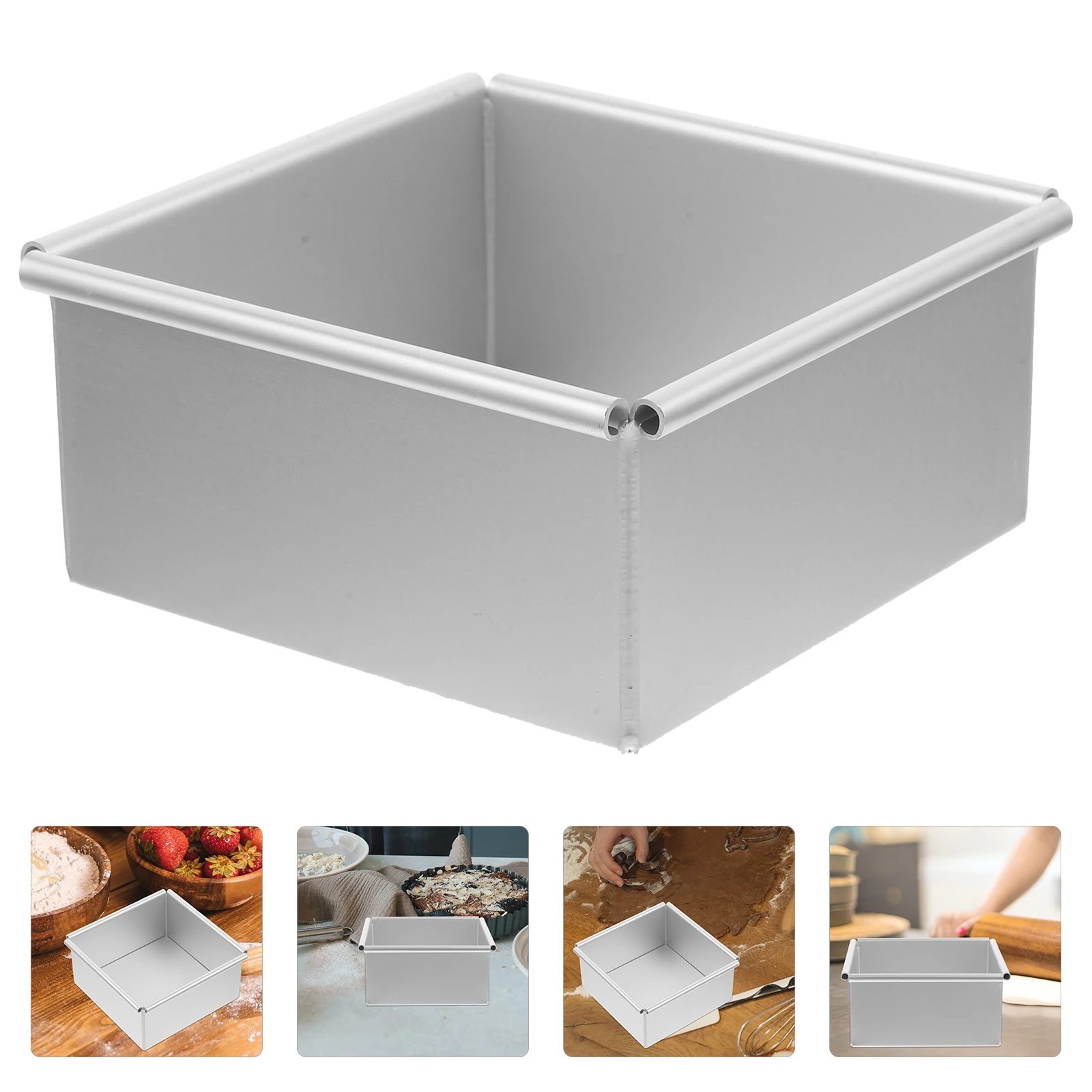 

Square 10 Live Bottom Mold Aluminum Alloy Detachable Metal Cheese Cake Molds Baking Pan Tart Mold Home Use Metal Cake Pans