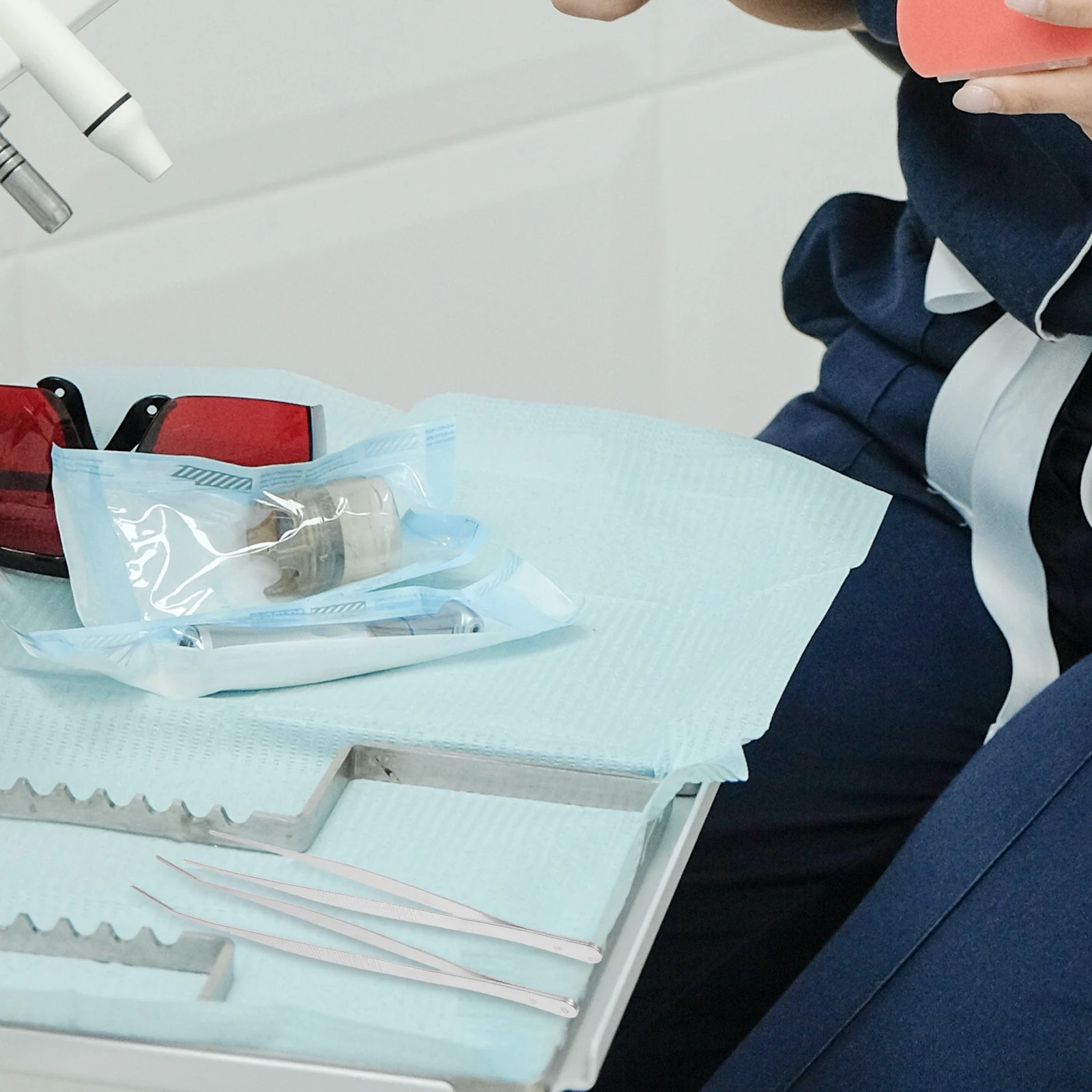 

2pcs StainlessSteelTweezers 25cmSilverStraightCurved DurableIndustrialTweezersforToysMedicalDIYTeaLandscapeManualWork