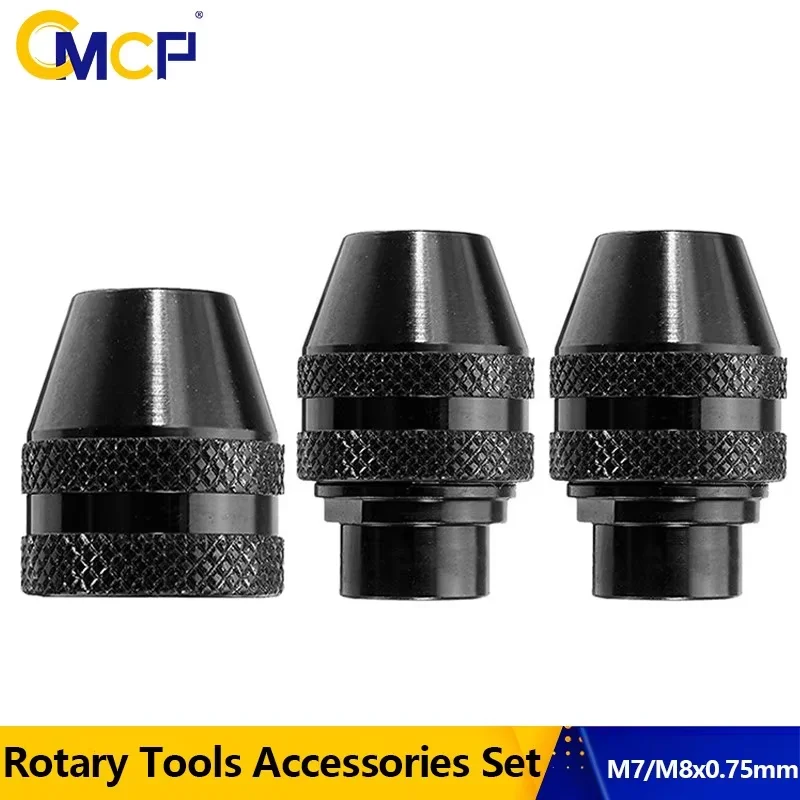 

CMCP Multi Drill Chuck Keyless M7 M8 0.3-3.2mm For Dremel Rotary Tools Keyless Drill Bit Chucks Adapter Converter Mini Chuck