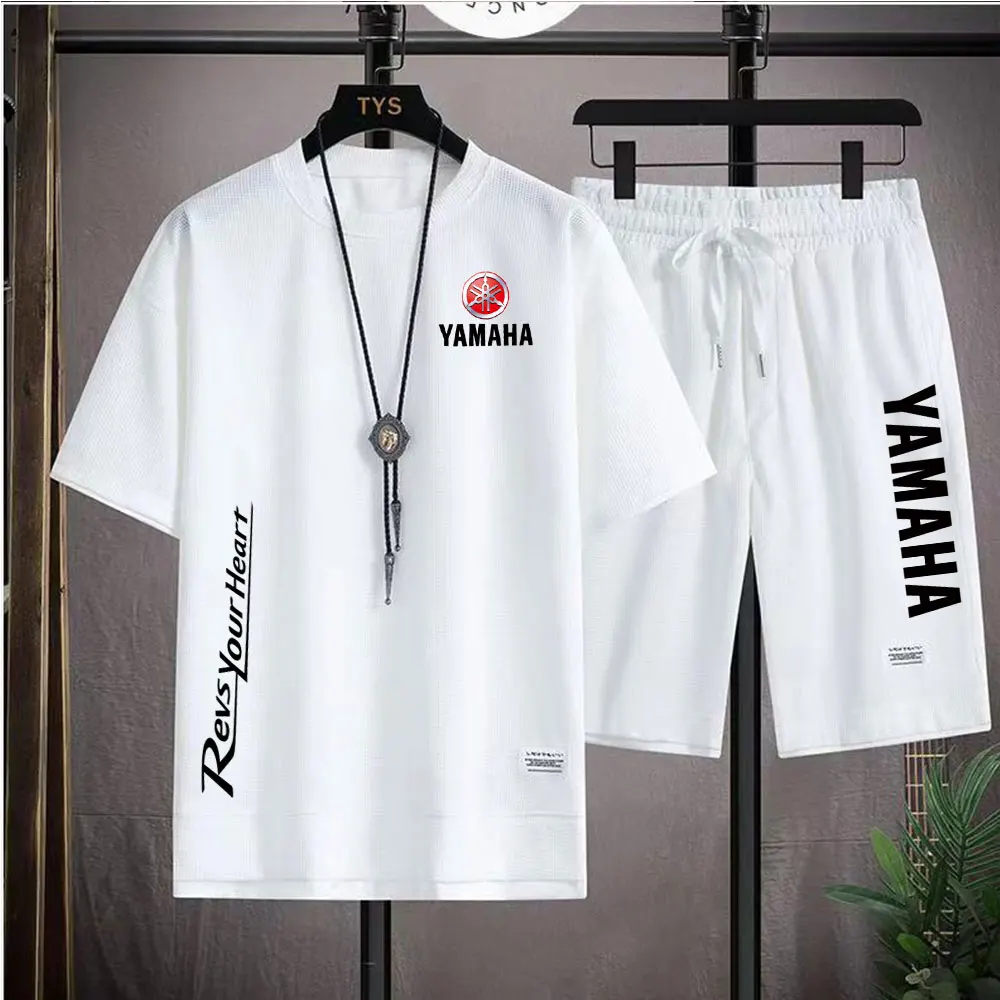 2026 Yamaha Racing Men's Sport Clothing Set - Spring/Summer Top Short Sleeve Men's T-Shirt Sports Shorts  Running Men's Clothing