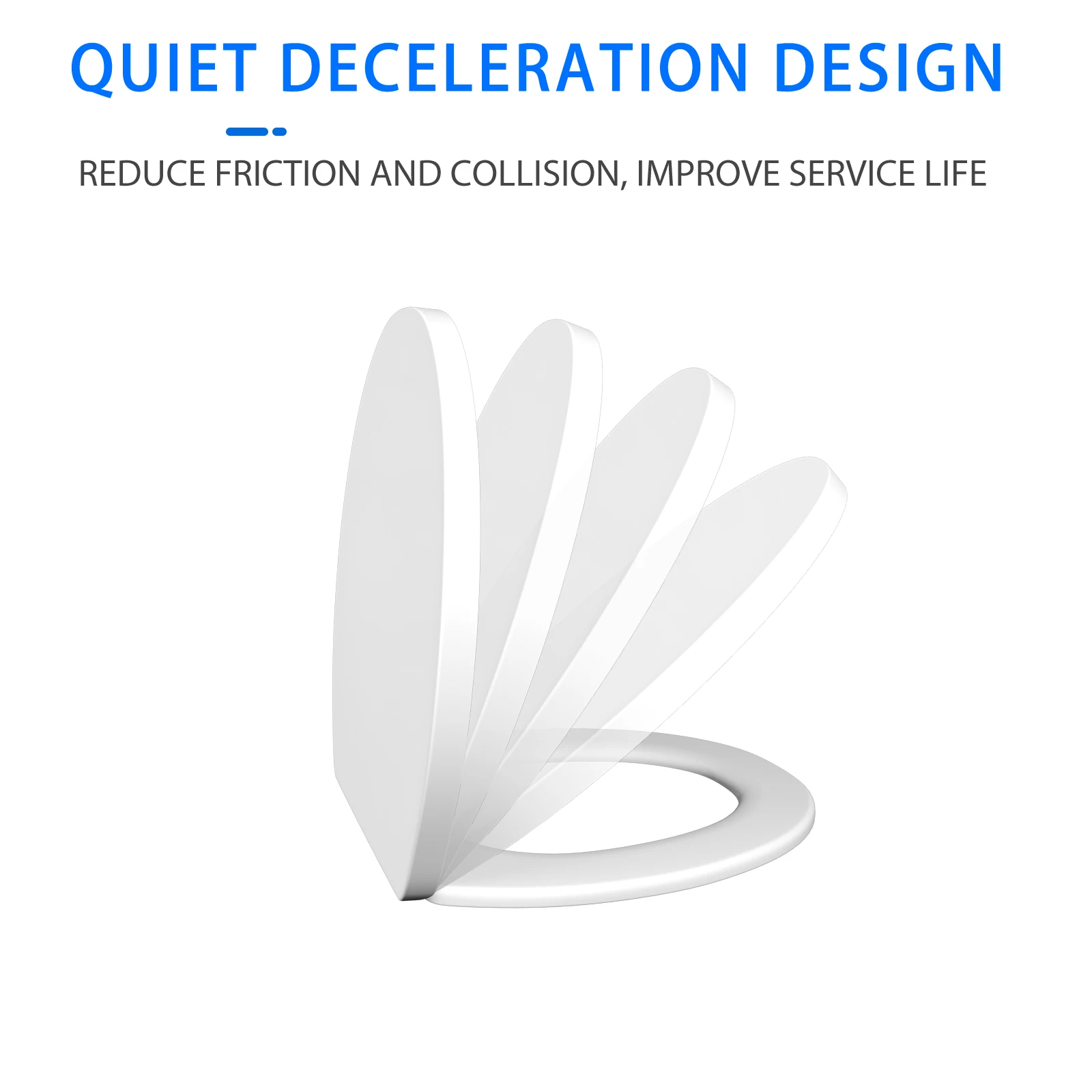 غطاء بيضاوي لمقعد المرحاض من النوع O من النوع O - مفصلات متينة سريعة الإصدار، غطاء صوان مدمج سهل التركيب ومضاد للخدش