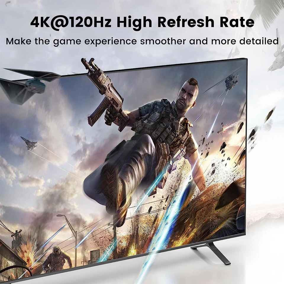 Navceke 4K 120Hz HDMI 2.1 eARC ekstraktor Audio 48 Gbps HDMI eARC rozdzielacz 8K 60Hz eARC konwerter do PS5 XBox X Sonos Soundbar