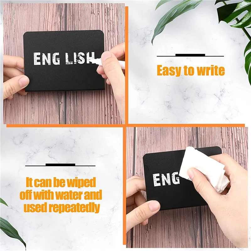 80Pcs 4 X 3 Inches Mini Chalkboard Table Tent Sign Chalkboard Buffet Tags Food Label For Party Tabletop Chalkboard Signs