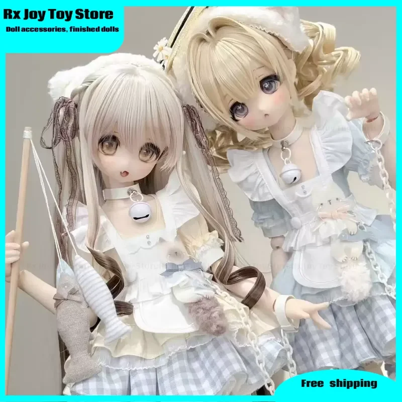 1/4 BJD Doll Clothes Fits Normal Large Chubby Cd2 BJD Body Clothes Cute Plaid Lolita Outfit Set For Ball Jointed Doll Collectors