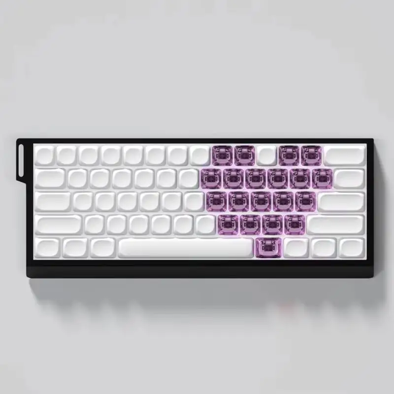 652F 21Pieces Not Engraving Blank Heart Keycap MOA Profile Height 1U 1.25U Dyeing Sublimations Caps for MX Switches