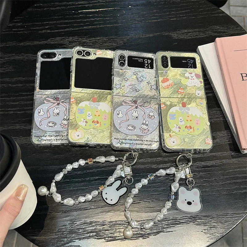 

Rabbit Dog Cute Graffiti for Samsung Galaxy Z Flip 7 6 5 4 Protective Back Cover for ZFlip5 ZFlip6 ZFlip7 Case Shell