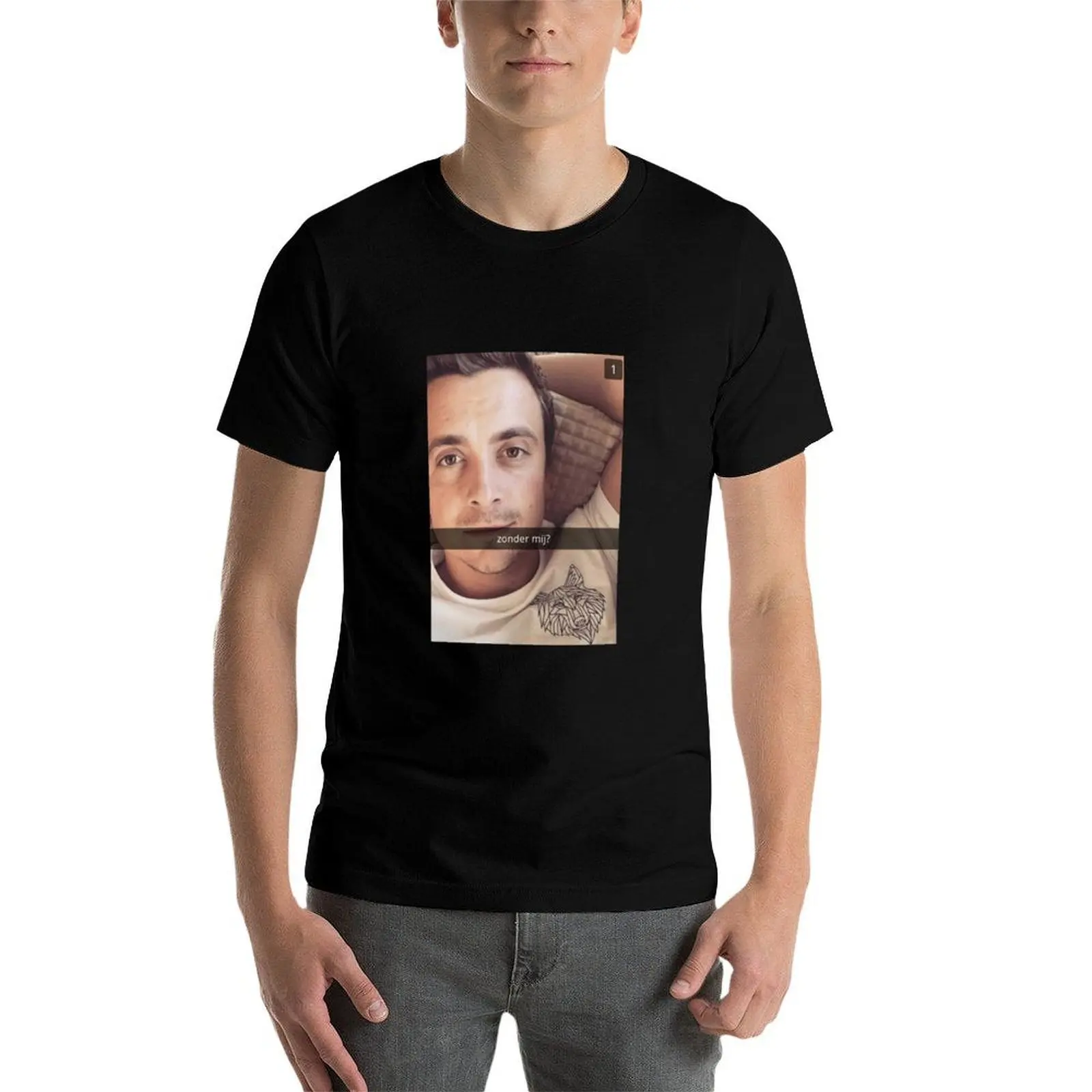 Niels Destadsbader - Zonder mij T-Shirt luxury designer custom t-shirts funny costumes sweat shirts graphic tee men
