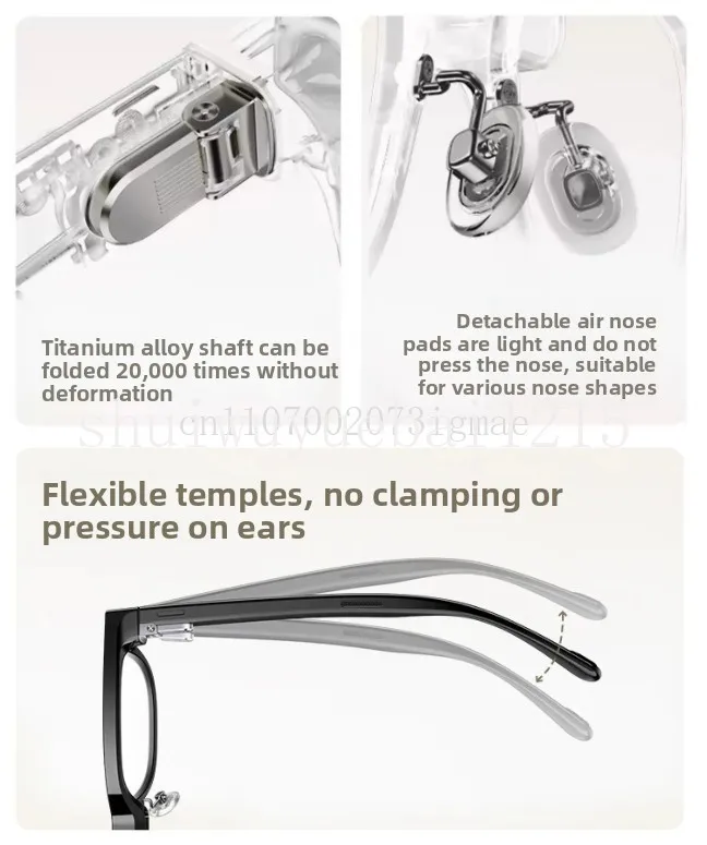 Smart Glasses AI Display Camera AR Live Translation Search Exam Prompter Black Technology