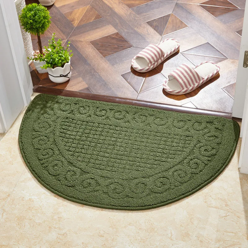 Einfarbig Retro Semi-rund Staub Entfernung Tür Matte Hause Haushalt Bad Nicht-slip Boden Teppich – Detail 7