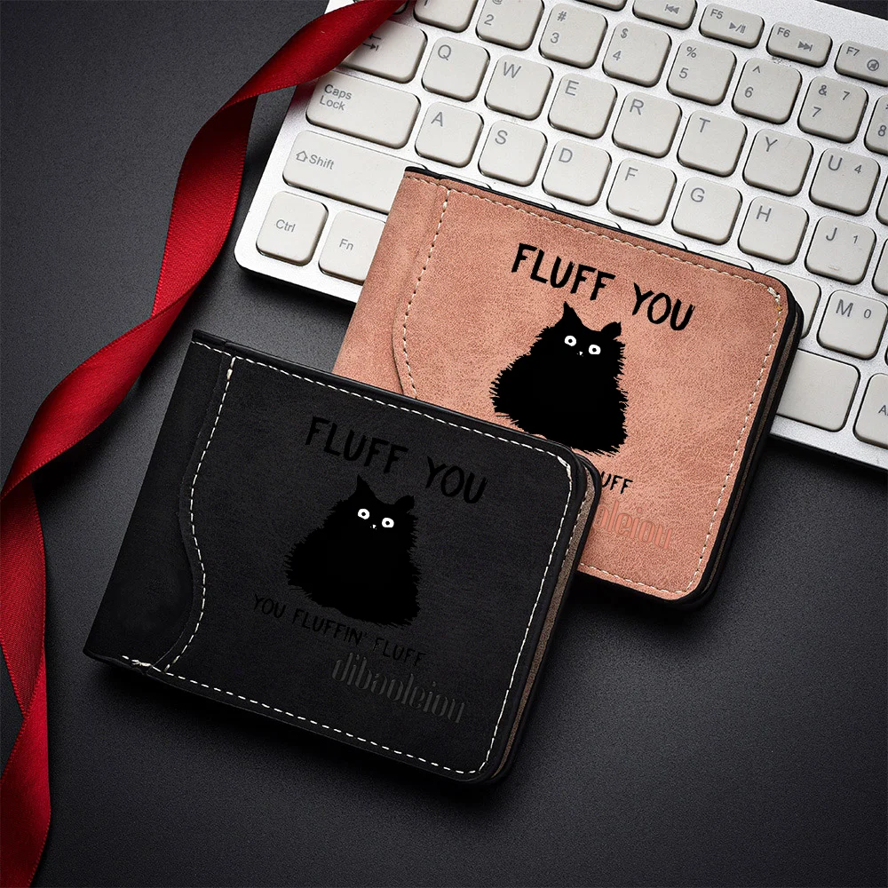 Men's Mini Short Wallet, Foldable Wallet, PU Leather Material, Credit Card Slot Wallet