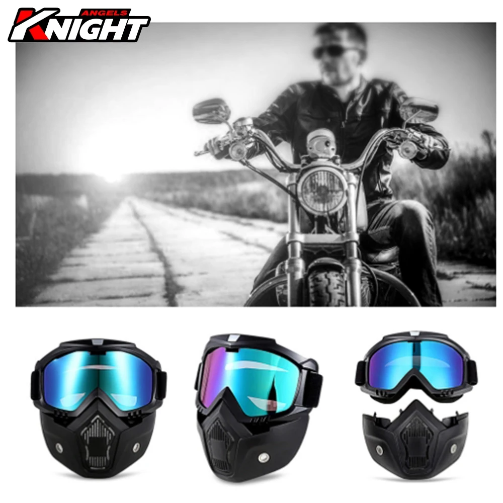 

Защитная мотоциклетная маска для лица, съемный анфас, тактический мотоциклетный шлем, очки для езды на мотокроссе, аксессуары для мотоциклов