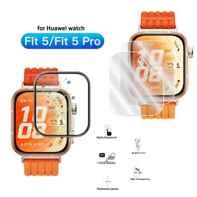 Film and PMMA  protective For Huawei watch Fit5/Huawei watch Fit5 Pro soft TPU screen protector smart watch accessory film