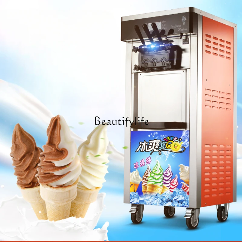 Commercial Small Automatic Ice Cream Ice Cream Machine Vertical Soft Ice Cream Machine Stall