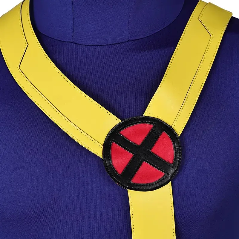 

qq45Scott Summers Cosplay Fantasia X 97 Super Villain Costume Combats Disguise for Adult Men Halloween Carnival Party Clothes