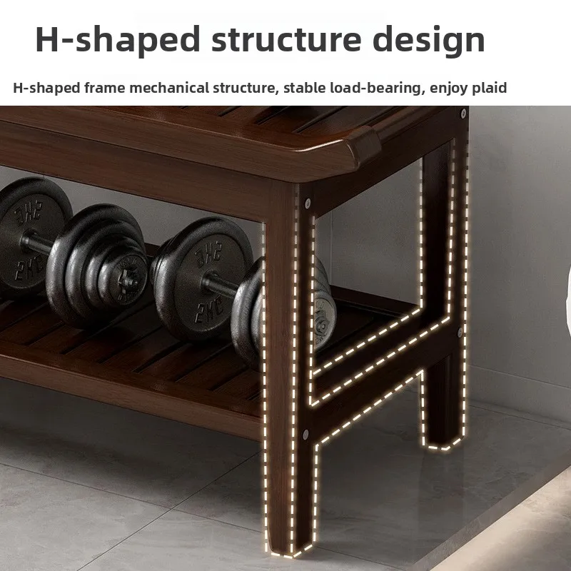 Bathroom stool, bath stool, Nanzhu bath stool, non-slip and waterproof, shoe change stool image 4