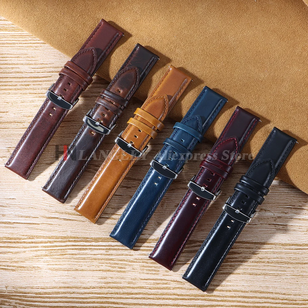 Uhrenarmband aus Rindsleder, universell, im Vintage-Stil, 18 mm, 20 mm, 22 mm, 24 mm, 26 mm, für Herren, passend für DW Daniel Wellington Uhren, Uhrenzubehör. – Detail 7