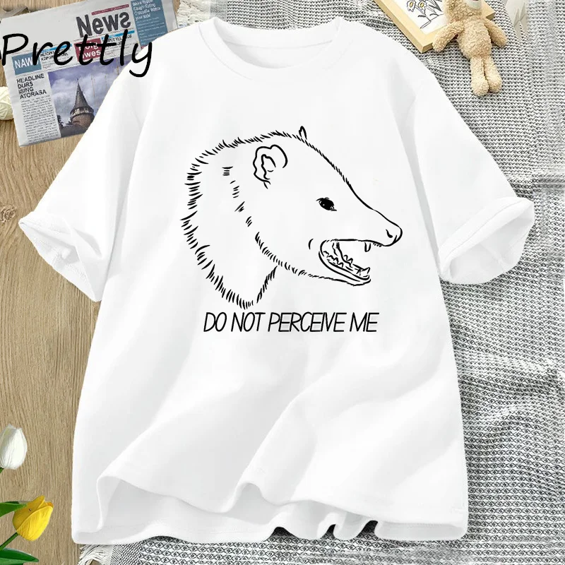 T-shirt engraçado do Meme do algodão para homens e mulheres, não me permita opossum, provérbios sarcásticos, T gráfico, streetwear do verão