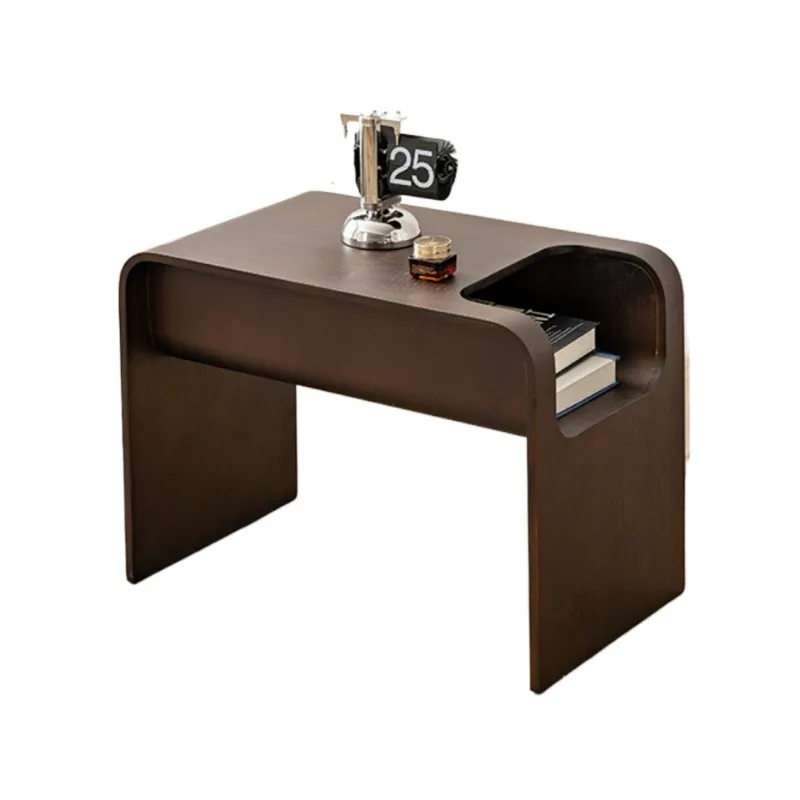 

Light luxury solid wood sofa side table, simple and modern small apartment small coffee table desk
