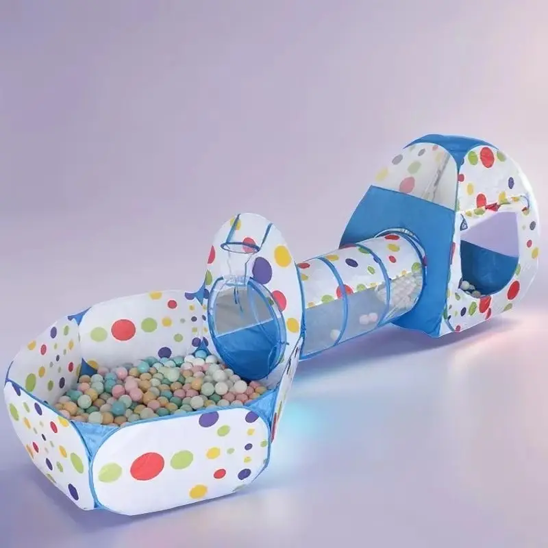 Kinder-Ballbecken, Baby-Bälle, Pool- und Spielzeugzelt und Krabbeltunnel, Zuhause, Baby-Spielplatz, faltbarer Bällebad, Spielzelt für drinnen und draußen