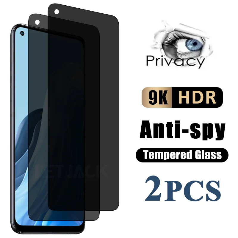 

2Pcs Privacy Anti-Spy Tempered Glass For Oppo Find X5 X3 X2 Lite Screen Protector Oppo A98 A78 A58 A77 A57 A17 A96 A76 A36 Film