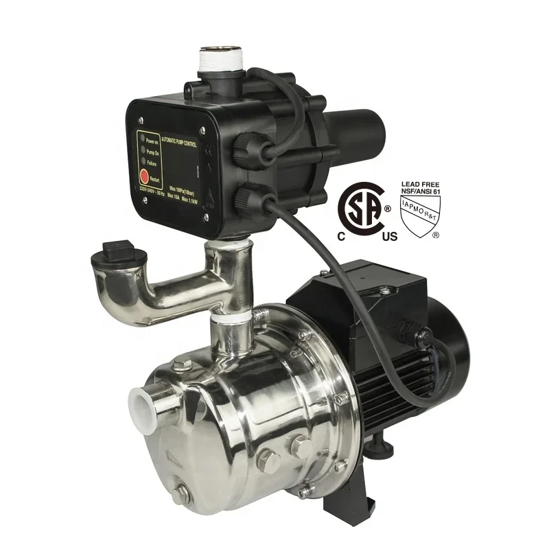 Maintains and Increases Municipal Water Pressure Stainless Steel Automatic Booster Pump