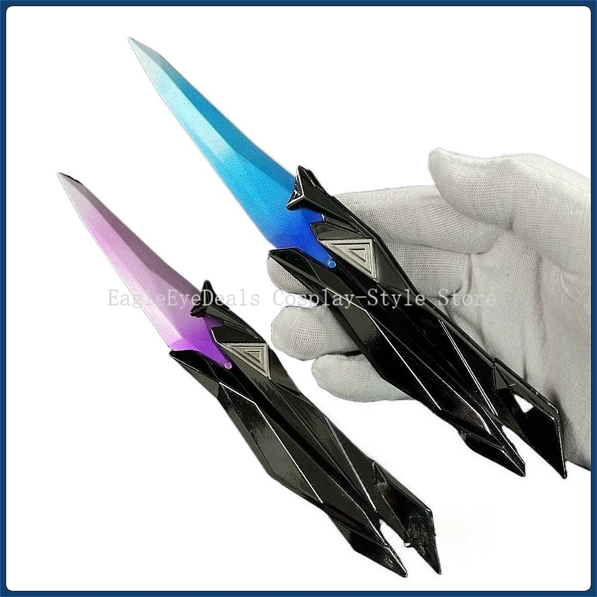 Accessoire de Cosplay de jeu animé, modèle bleu violet, pliable, périphérique de jeu, ornement Cool, jouet en plastique, jeu de rôle de carnaval d'halloween