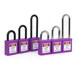 25mm/38mm/76mm Purple Color Industrial Safety Lockout Padlock Safety Locks Suitable for Industrial and Electrical Applications