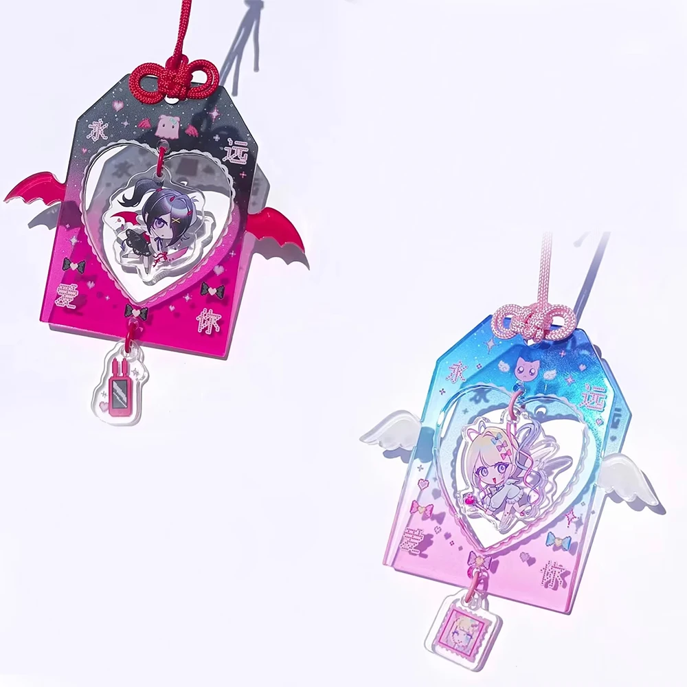 2 Stück Anime Schlüsselanhänger NEEDY GIRL OVERDOSE Guard Acryl Schlüsselanhänger Rucksack Anhänger Cosplay Requisiten Weihnachtsgeschenk für Mädchen – Detail 2