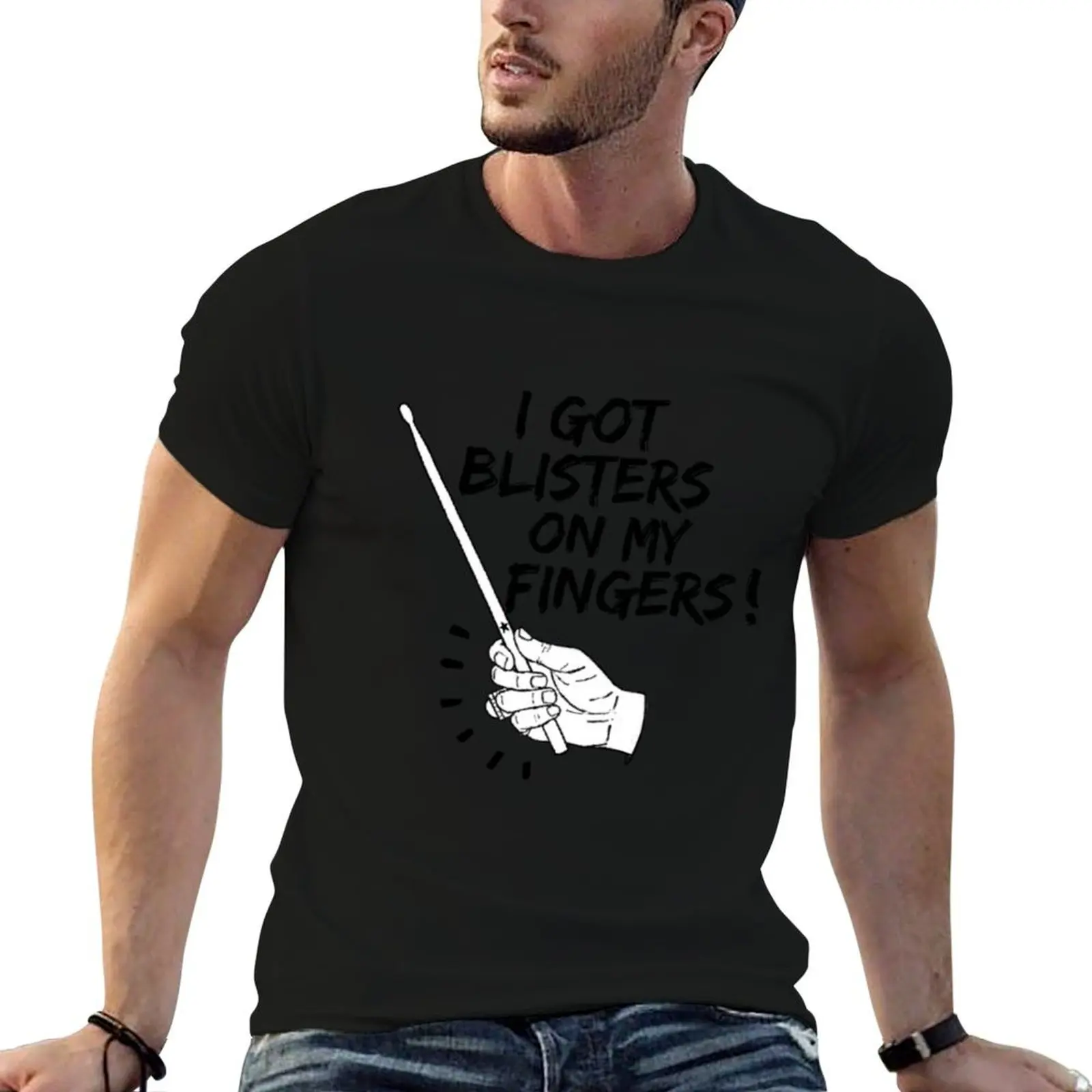 Blisters on my fingers! T-Shirt vintage clothes oversizeds shirts men