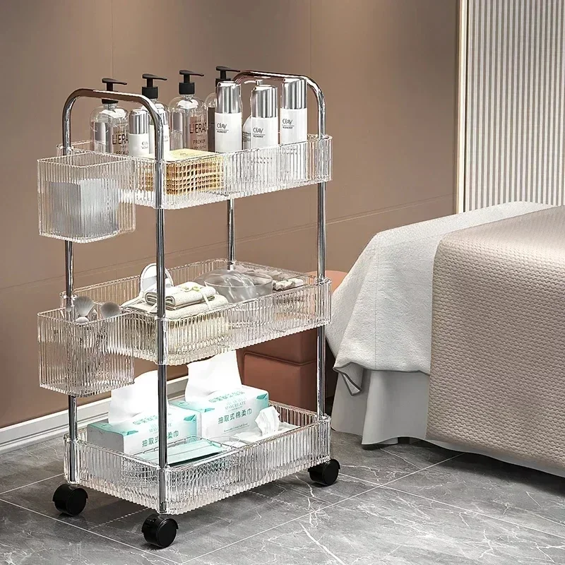 Hairdresser Beauty Salon Trolley Salon Rolling Cosmetic Acrylic Tattoo Trolley Spa Nails