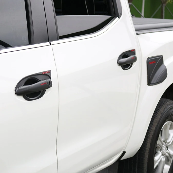 For Nissan Navara NP300 D23 Cover Handle Door Bowl Black Front and Rear Tail Light Protection Cover Fog Light Frame Fuel Tank