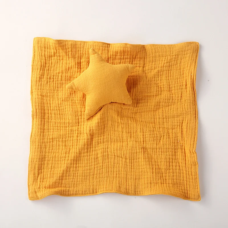 Baby Cotton Muslin Comforter Blanket Soft Newborn Moon Star Sleeping Dolls Kids Sleep Toy Soothe Appease Towel Bibs Saliva Towel