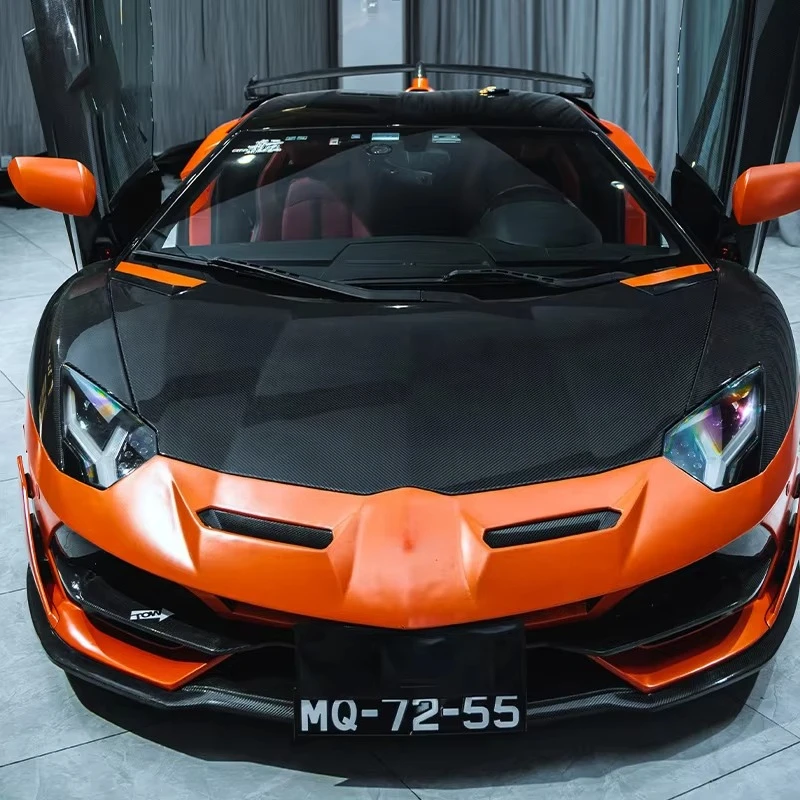 Car Body Parts Front Bonnet Dry Carbon Hood Suitable for Aventador LP700 LP720 LP750 OEM Engine Hoods 4